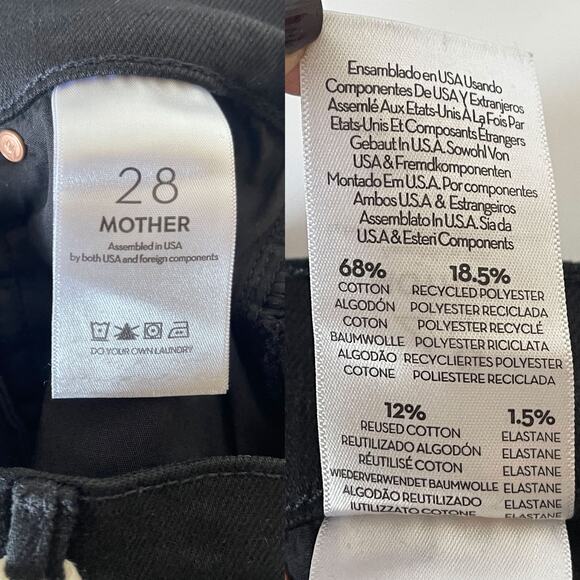 MOTHER NWT The Flagpole Demin Maxi Skirt in Black Size 28 - Picture 14 of 15